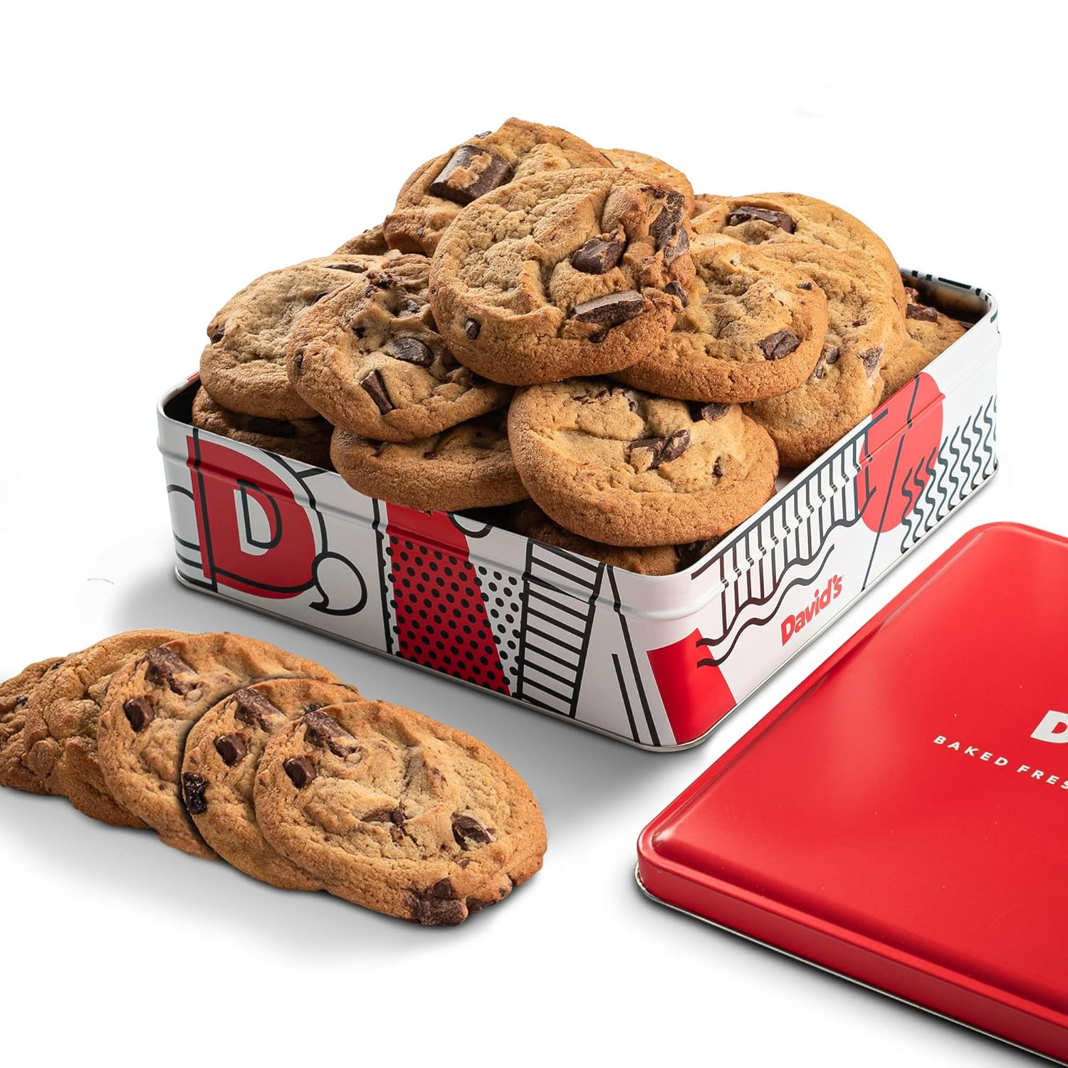 1Lb Chocolate Chunks Fresh Baked Cookies – Delectable & Premium Ingredients – No