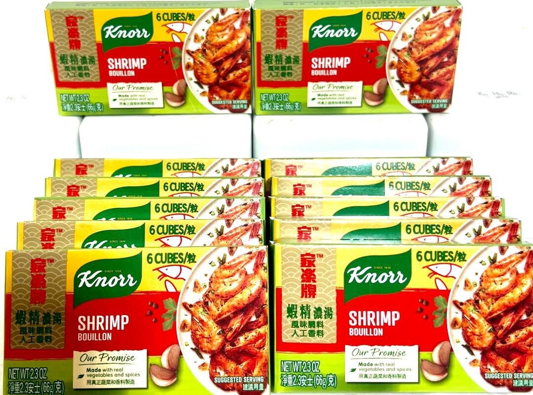 Knorr Shrimp Flavor Bouillon Cube 2.3 oz x 6 Cubes (Pack of 12)~12/10/2026