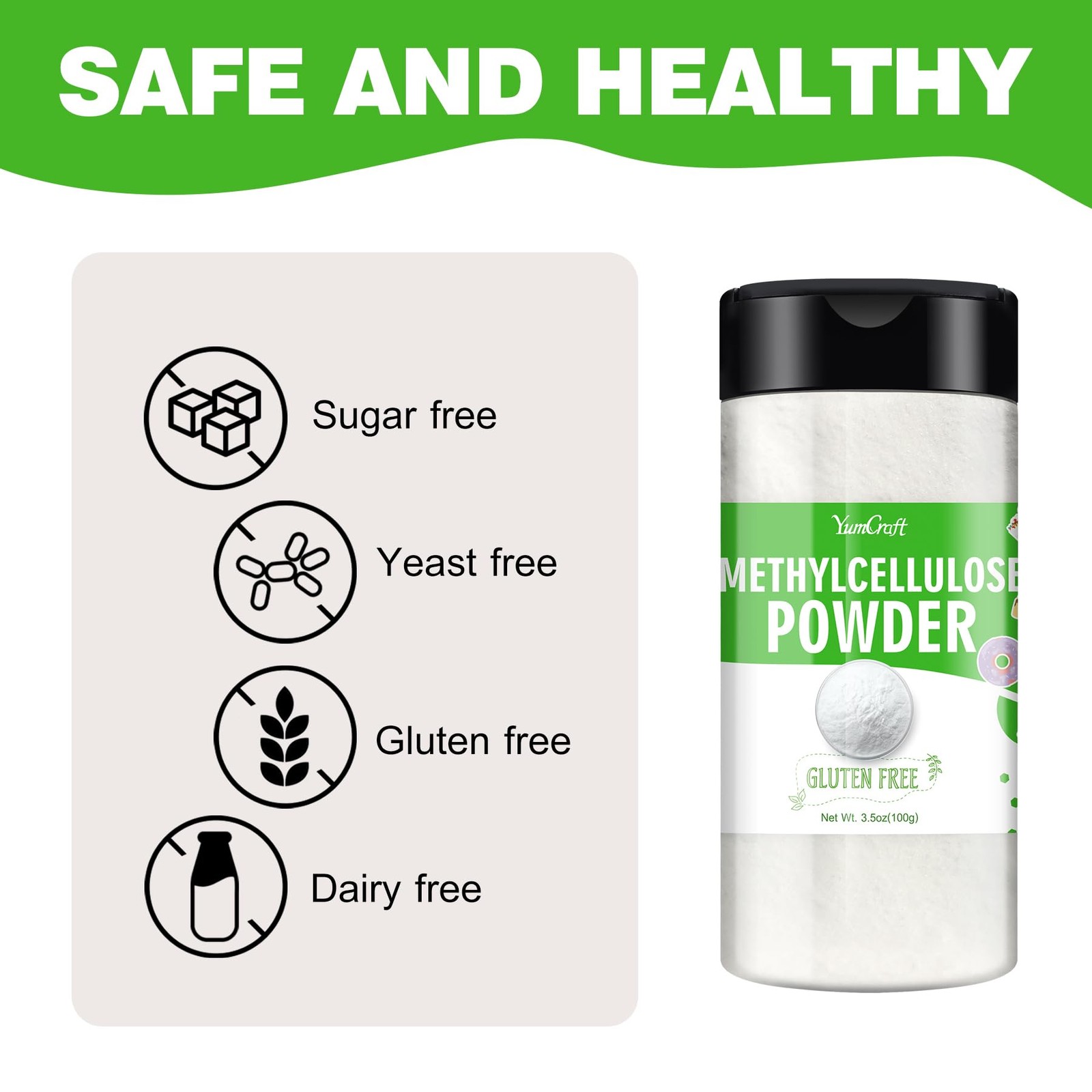 Methylcellulose Powder – 3.5oz Pure 4 Ounce (Pack of 1)