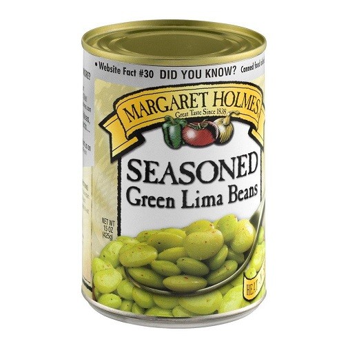 Margaret Holmes Seasoned Green Lima Beans 2 Can Pack