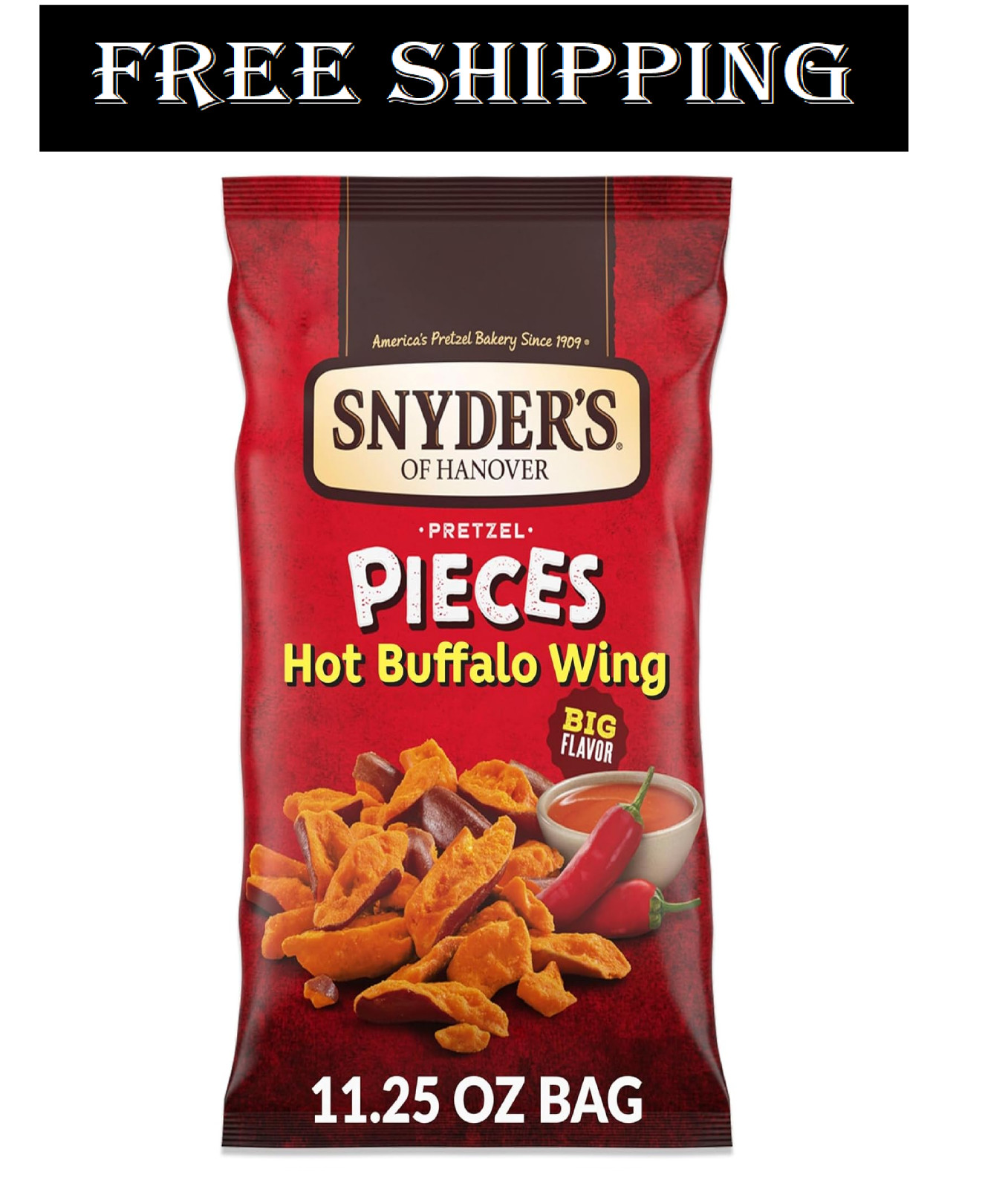 Snyder’s of Hanover Pretzel Pieces, Hot Buffalo Wing, 11.25 Oz