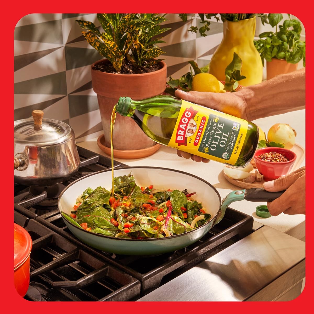 Bragg Organic Extra Virgin Olive Oil – Made with Greek Koroneiki Olives – Col…