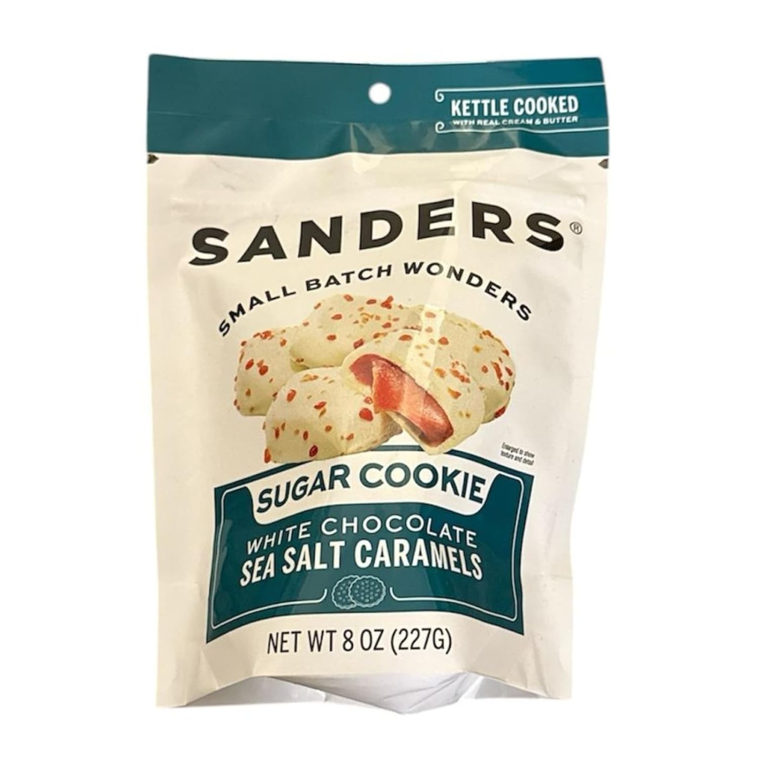 Sanders 8 oz. White Chocolate Sea Salt Caramels SUGAR COOKIE Limited *BB 9/2026*