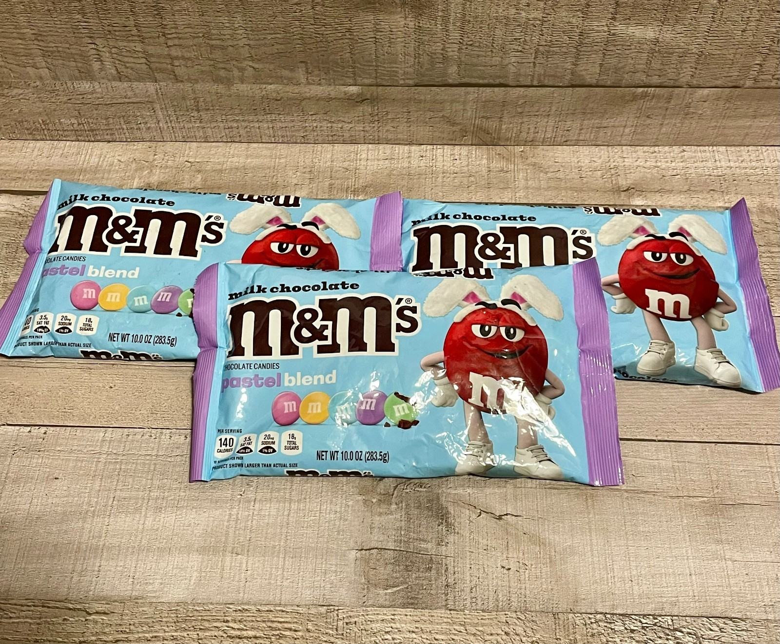 M&M’s Milk Chocolate Easter Soft Pastel Blend Candies 10 oz. Bags (3 BAGS)