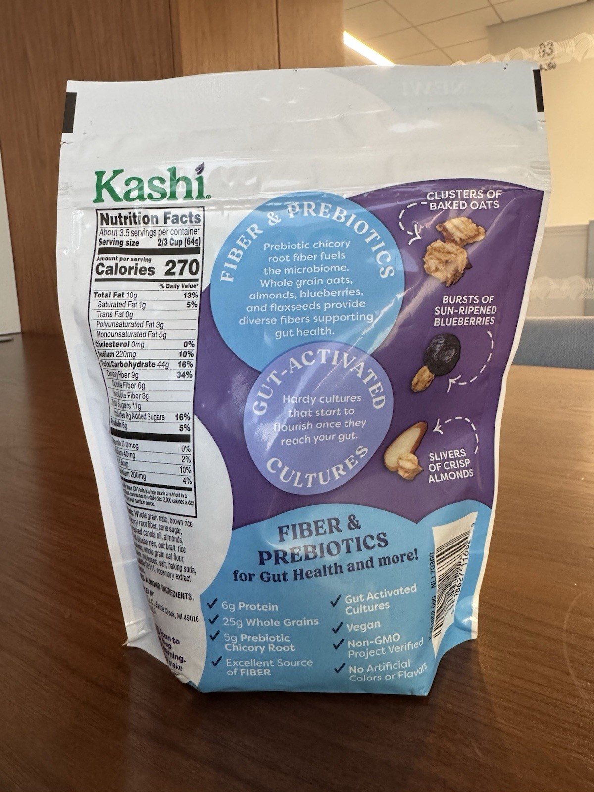 Kashi Gut Health Granola Blueberry Almond NEW Sealed Best By 5/2026