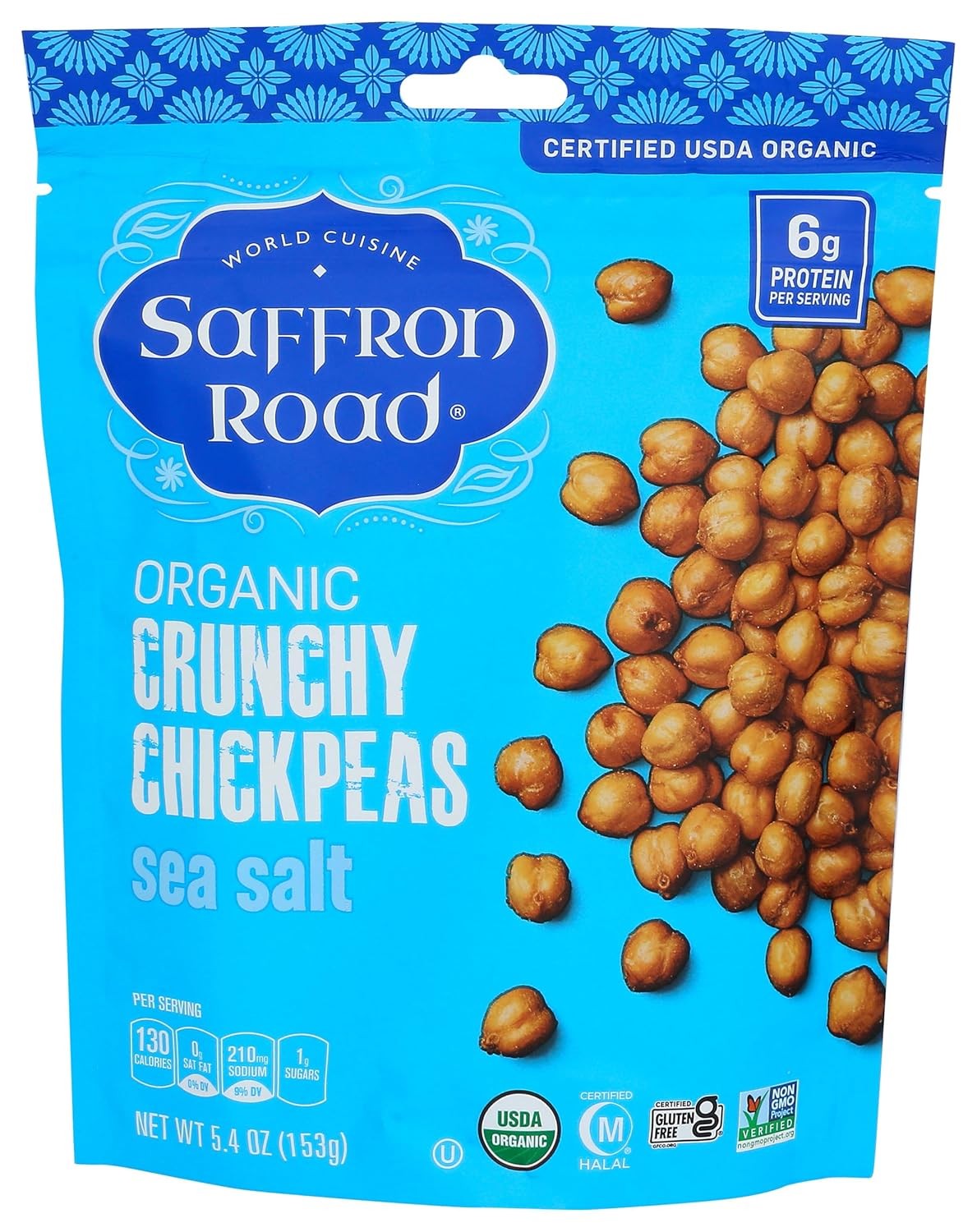 Saffron Road Organic Crunchy Chickpeas, 6 Ounce