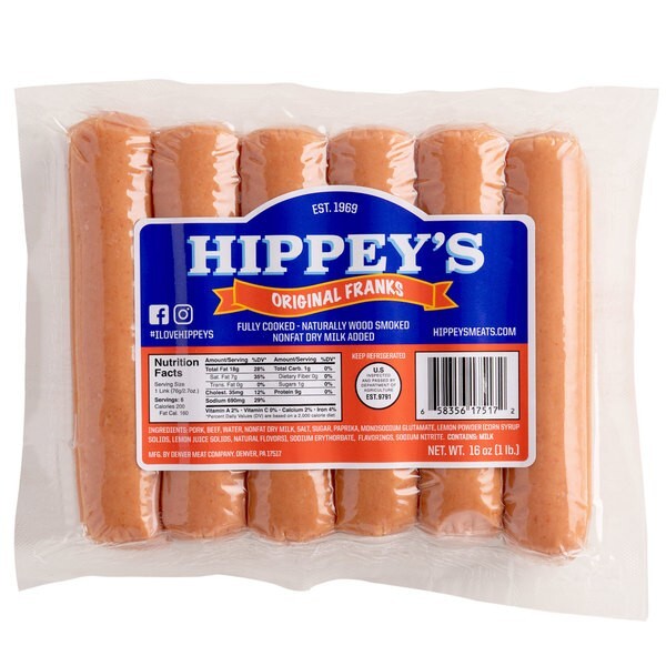 Hippey’s #1 Franks – 1 lb (Pack of 3)
