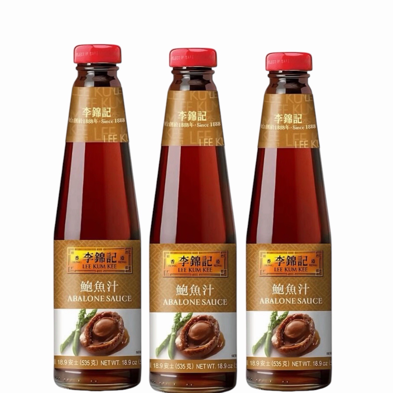 Lee Kum Kee Abalone Sauce 18.9 oz ( Pack of 3 )~04/20/2027