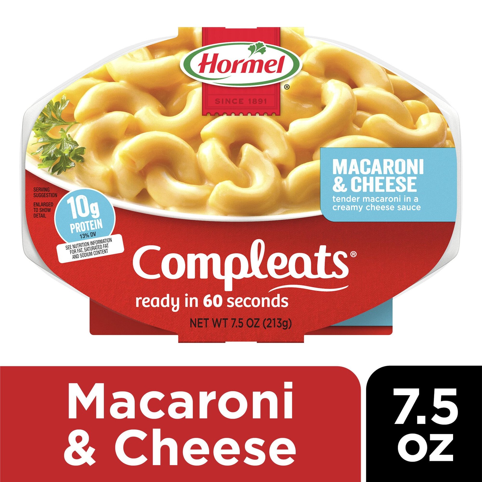 HORMEL COMPLEATS Macaroni & Cheese Microwave Tray, 7.5 Ounces Pack of 7