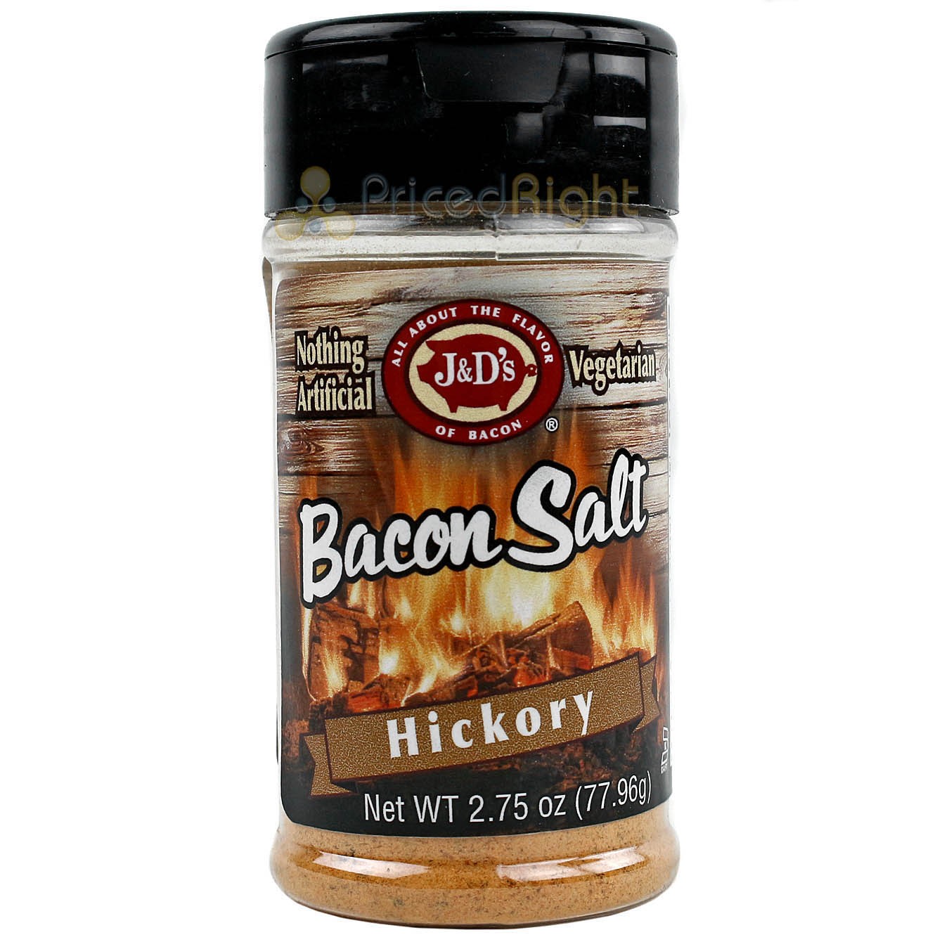 J&D’s Hickory Bacon Salt 2.75oz All Natural Bacon Flavored Seasoning Spice Rub