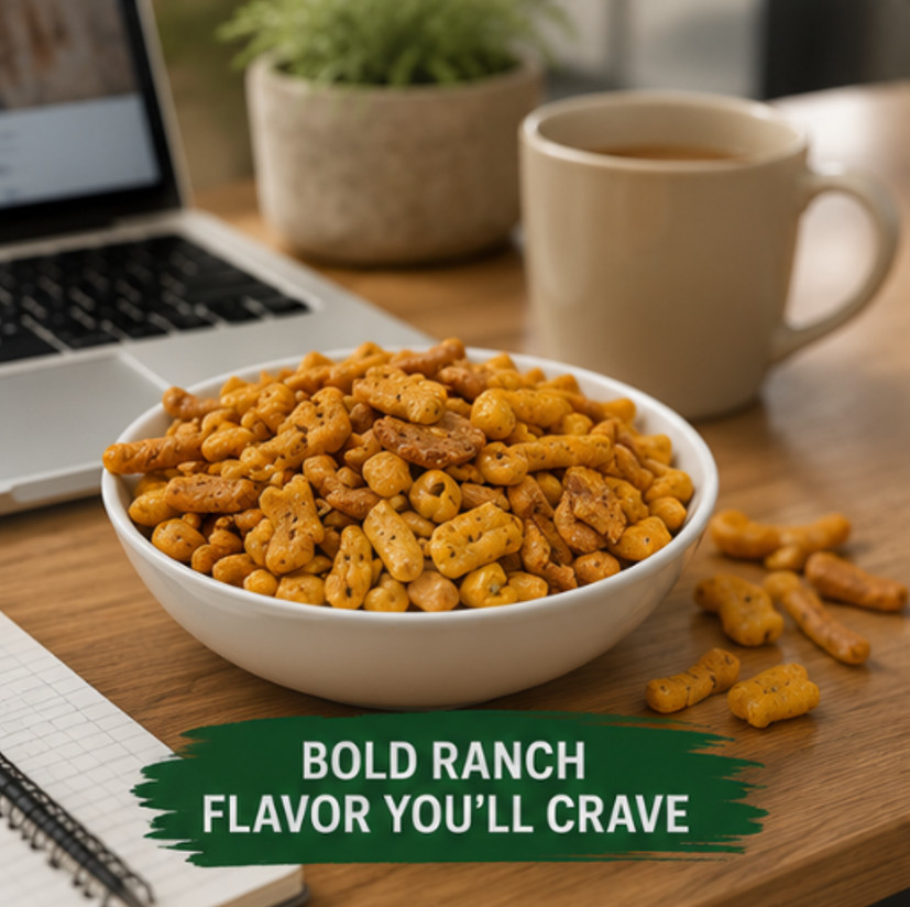 2 PACK Snak Club Crunch Mix Hidden Valley Original Ranch Seasoned 24 Oz LMITED