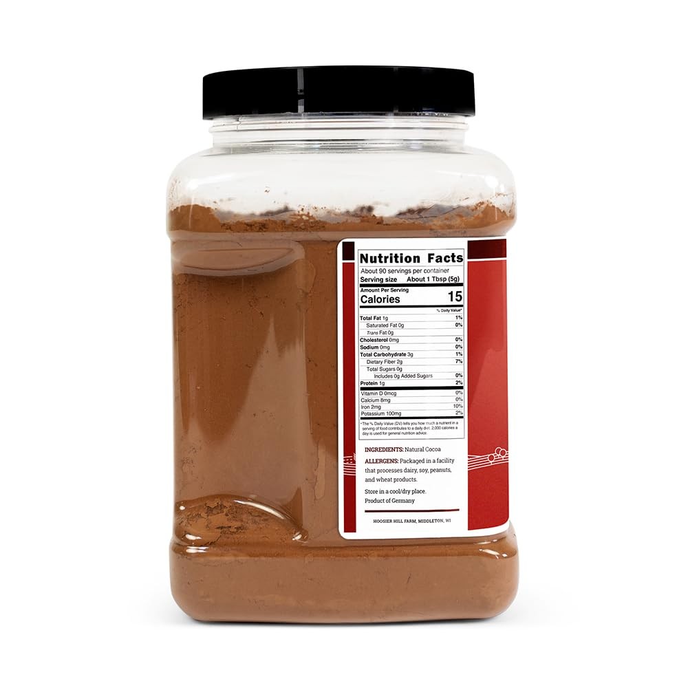 Hoosier Hill Farm Natural Cocoa Powder, Unsweetened, 16.0 Ounce (Pack of 1)