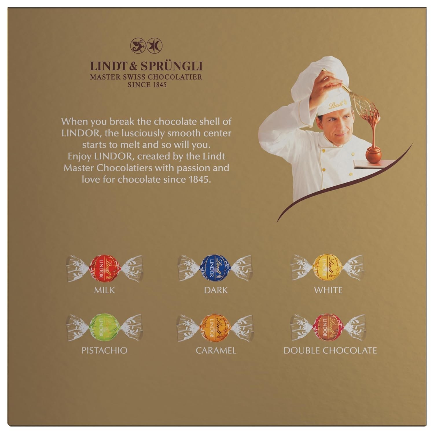 Lindt LINDOR Assorted Chocolate Truffles 90 Count Gift 38.4 Ounce (Pack of 1)