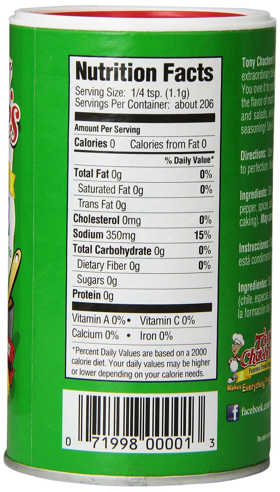 Tony Chachere’s Original Creole Seasoning 12X8 Ounces Flavorful Spice Blend