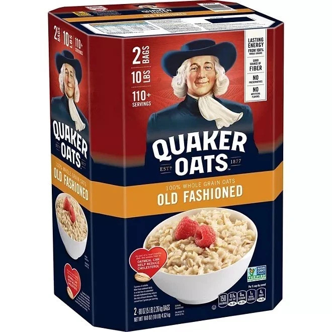 Quaker Old Fashioned Oats Oatmeal – Total 10 lbs – Non-GMO, Fresh. Free Shipping