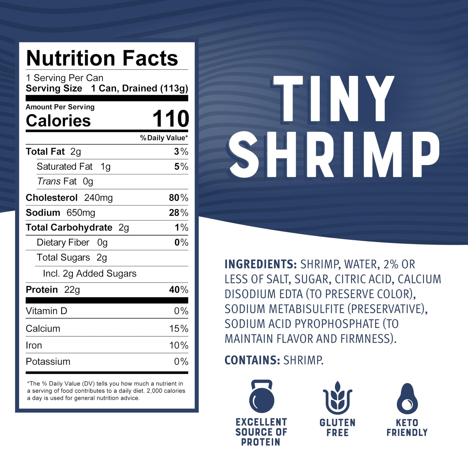 Bumble Bee Tiny Canned Shrimp, 6 oz Can (Pack of 1) – 6 Ounce