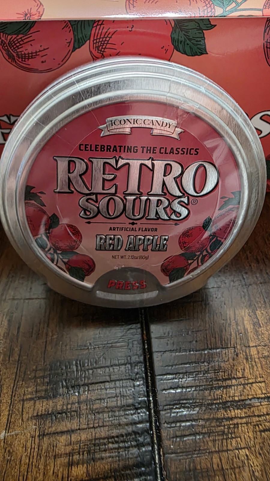 Retro Sours Red Apple Tin