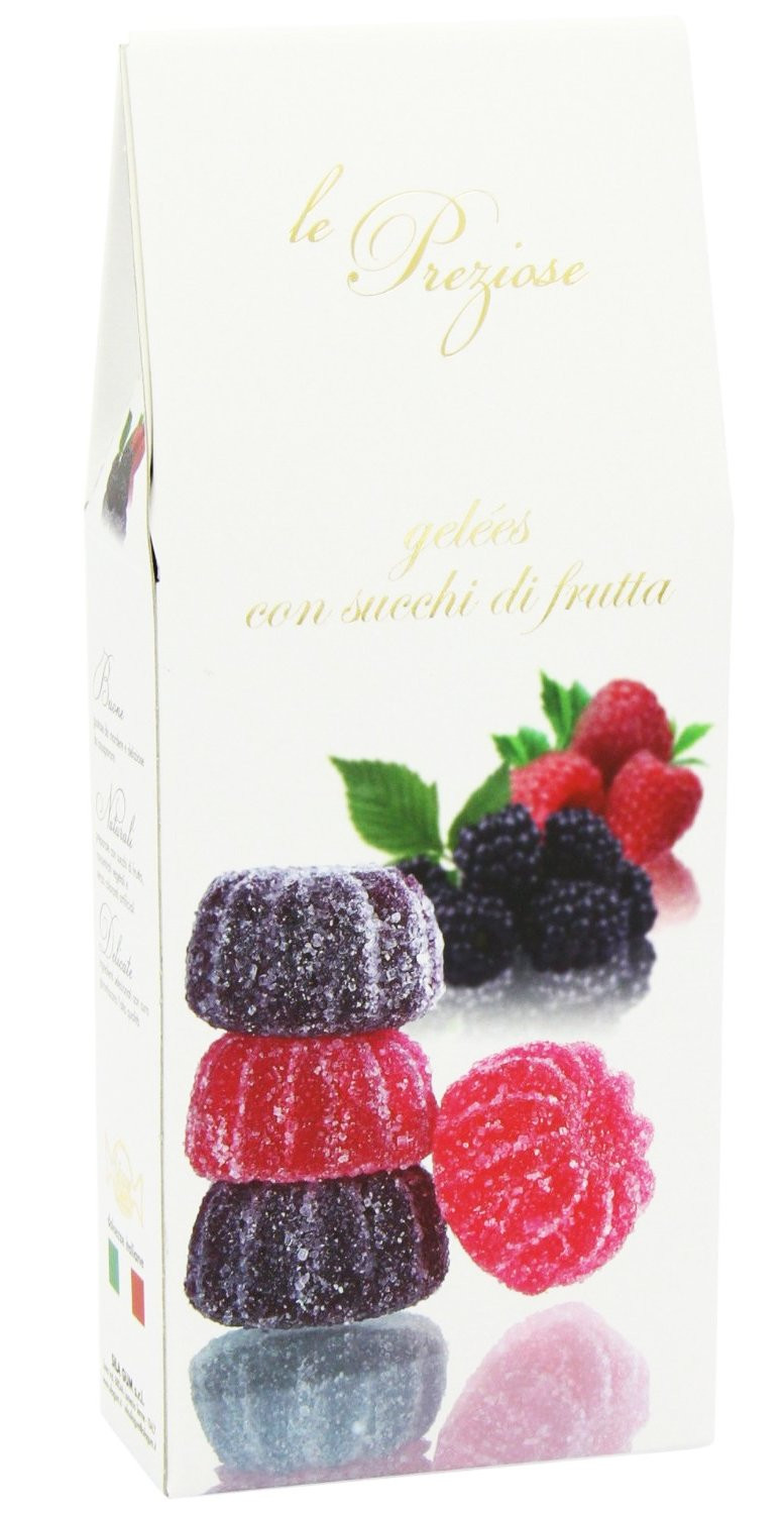 Multicolor Italian Fruit Jelly Sweets 7.9 Ounce Assorted Raspberry Blackberry