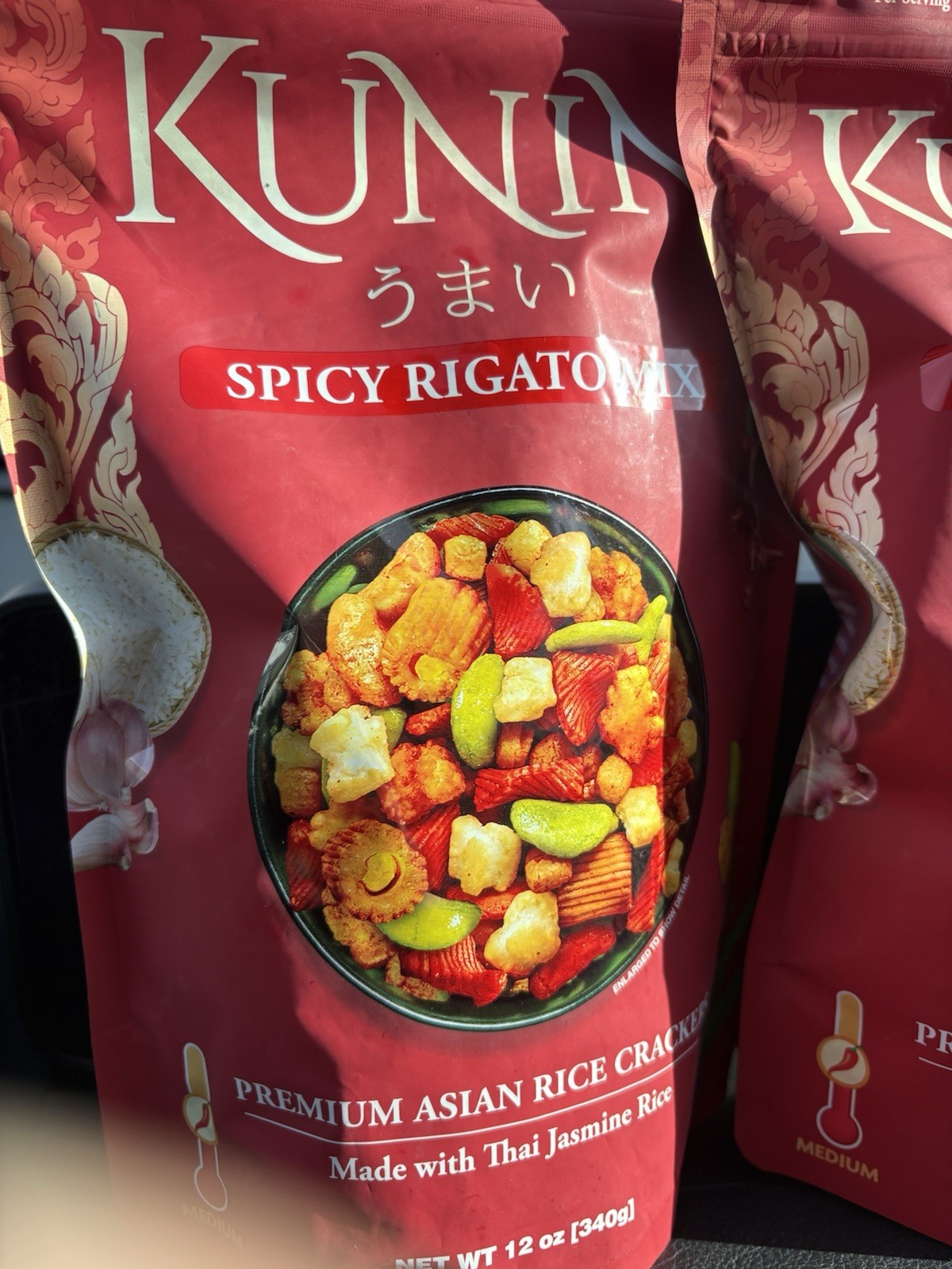 2 Bags KUNIN Regato Spicy Mix Premium Korean Asian Rice Cracker