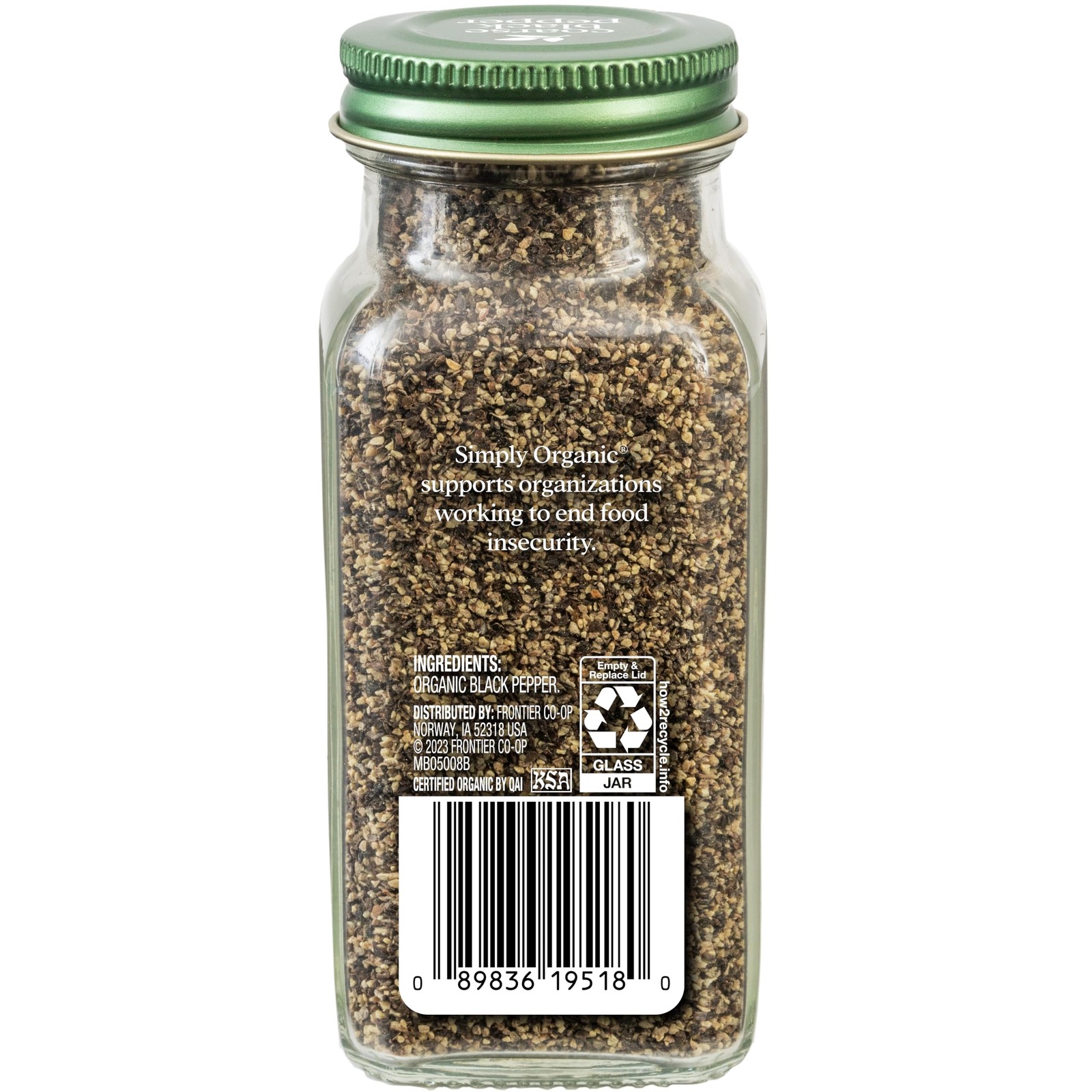 Simply Organic Ground Black Pepper 2.31 Ounce Bold Flavor for Cooking