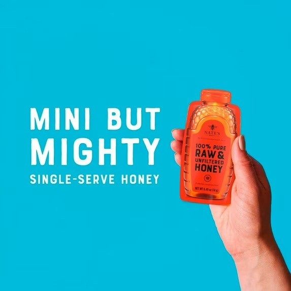 Nature Nate’s Honey Minis: 100% Pure Raw and Unfiltered Honey – 20 Single Serve