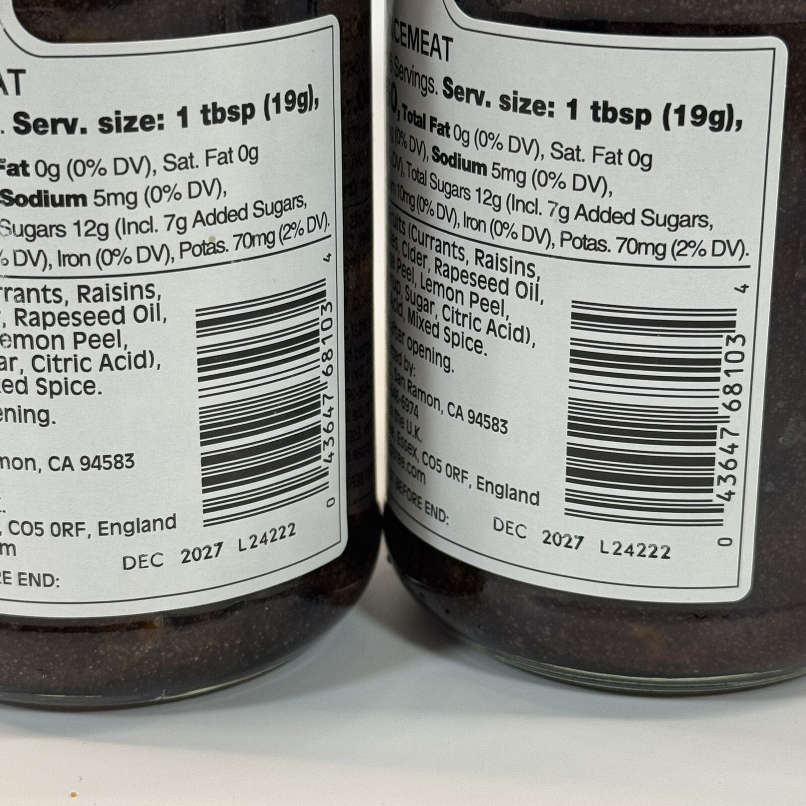 Tiptree England MINCEMEAT Mixed Fruits 11 Oz (2 Pack) DEC 2027