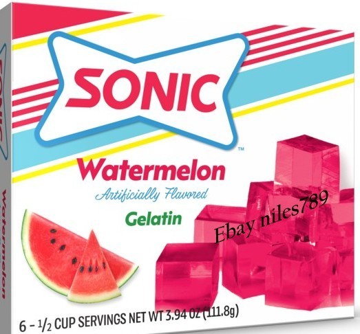 2X Packs Sonic Cherry Limeade Flavor Gelatin | 6 Servings Per Pack | 3.94oz