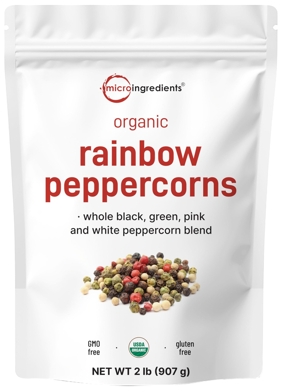 Organic Whole Rainbow Peppercorns, 2lbs | Premium Whole Peppercorns for Grind…