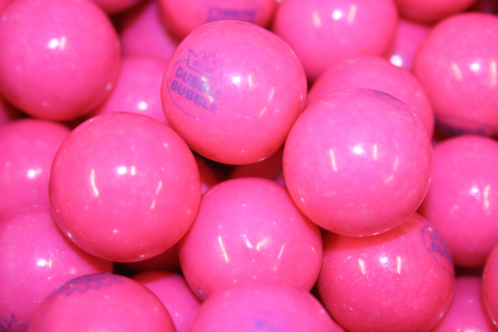 GUMBALLS ORIGINAL PINK DUBBLE BUBBLE FLAVOR GUM 25mm or 1 inch (114 count), 2LBS