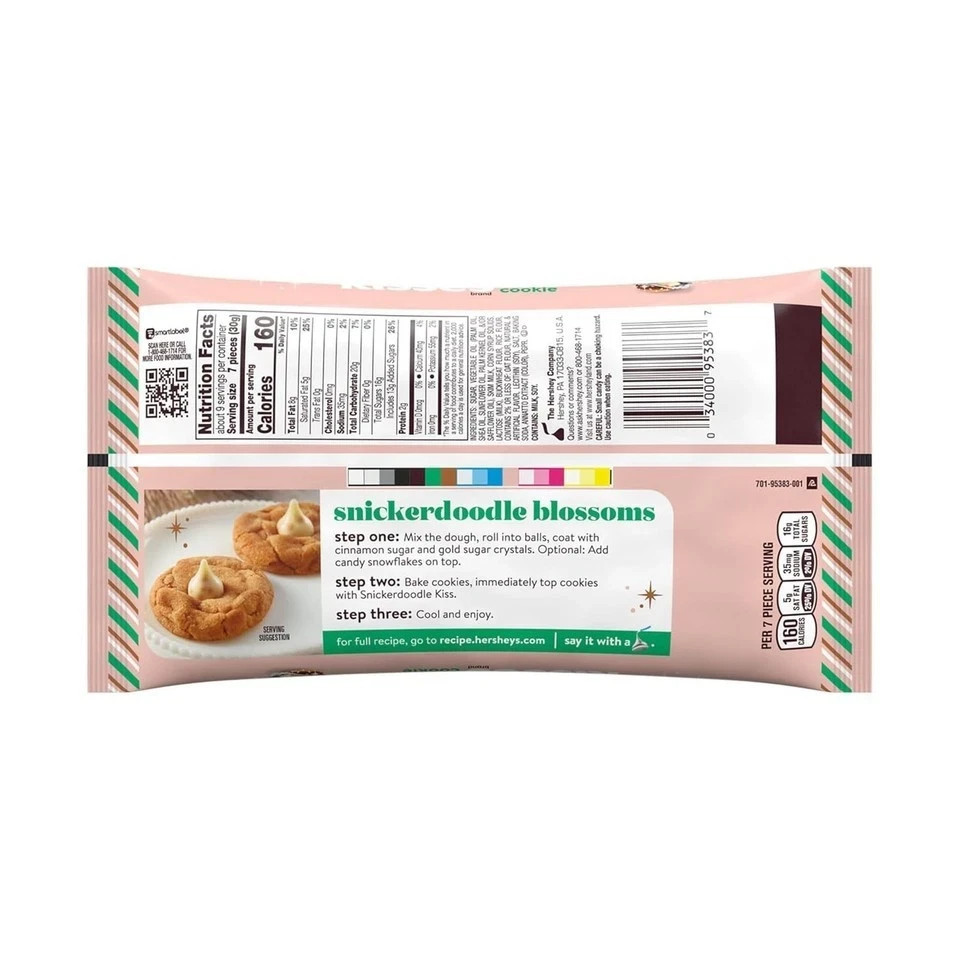 2 Pack Hershey’s Kisses Snickerdoodle Cookie Bits w White Creme 9 oz BB 09/2026