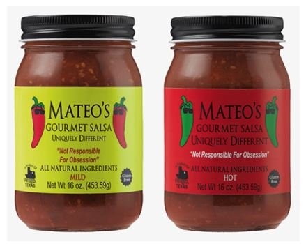 Mateos Gourmet Salsa, Hot & Mild 16 oz (Variety Pack) 1 Pound (Pack of 2)