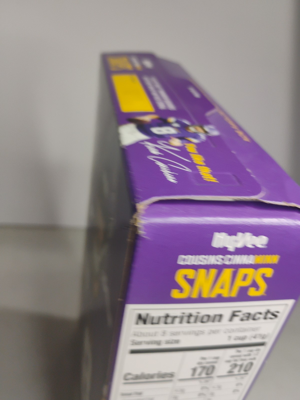 Limited Edition 2020 Cousins Sealed CinnaMINN Snaps cereal Vikings Kirk Cousins