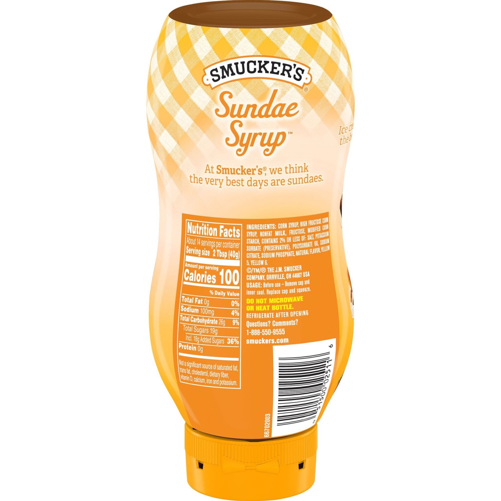 Smucker’s Sundae Syrup, Butterscotch, 20 Ounce