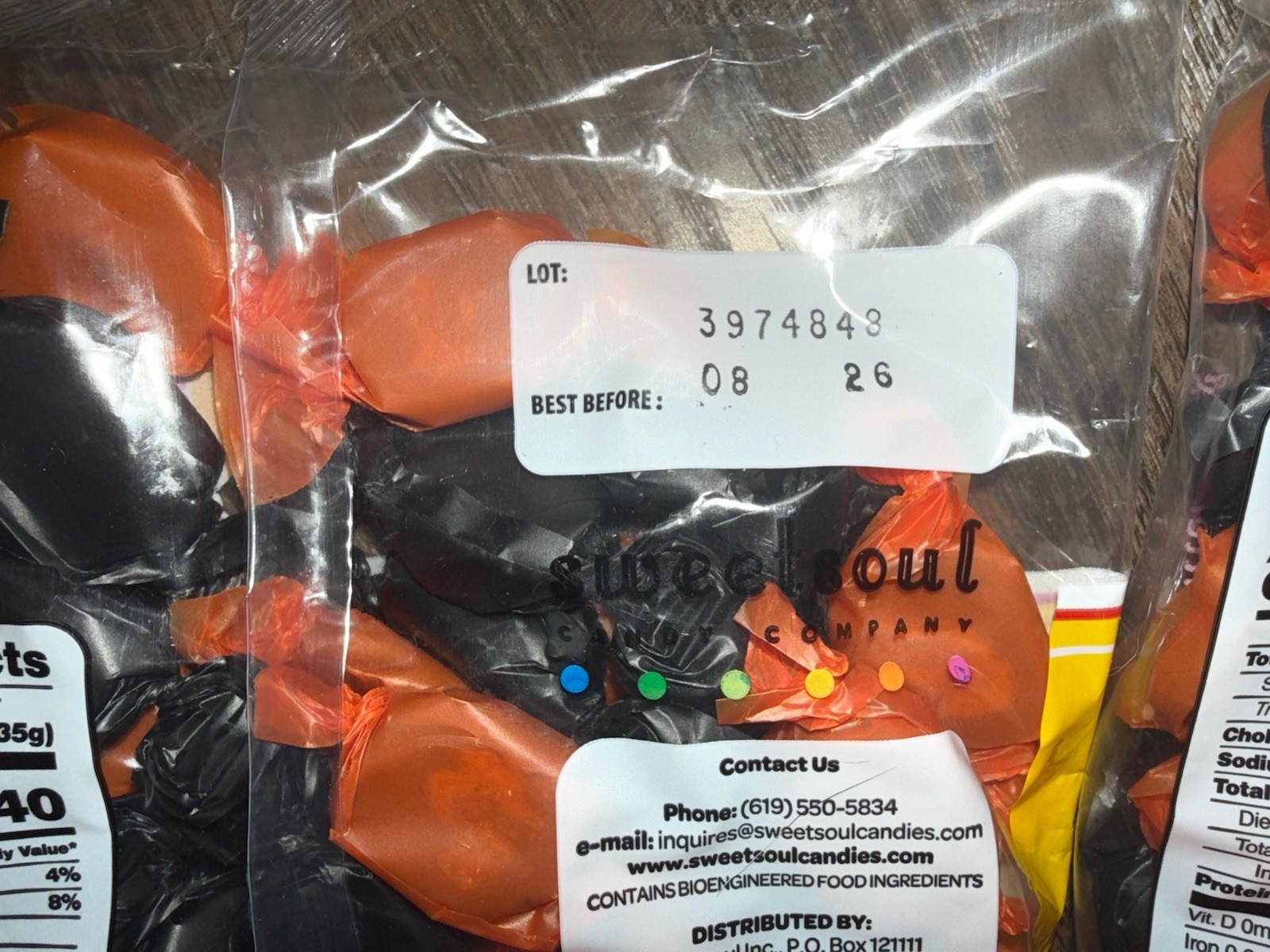 Peanut Butter Kisses ~ Sweetsoul Halloween Candy 2-Bags 9.5 oz Each ~ 08/2026