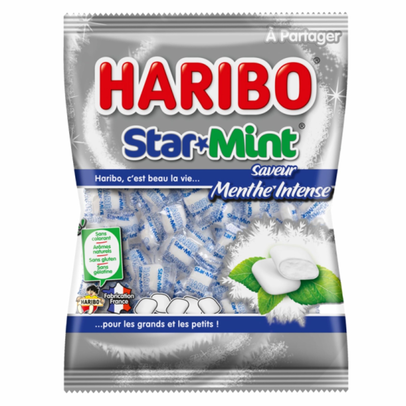 Haribo Starmint Fraîcheur Menthe Intense 200g 7.05 Ounce (Pack of 1), White