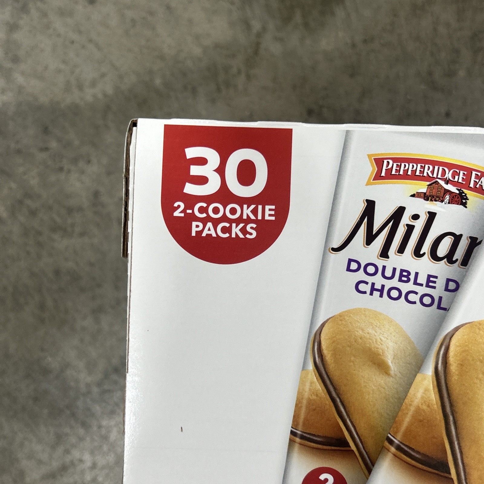 2-Pack Milano Cookies, Double Dark Chocolate, 0.98 oz, 30-count