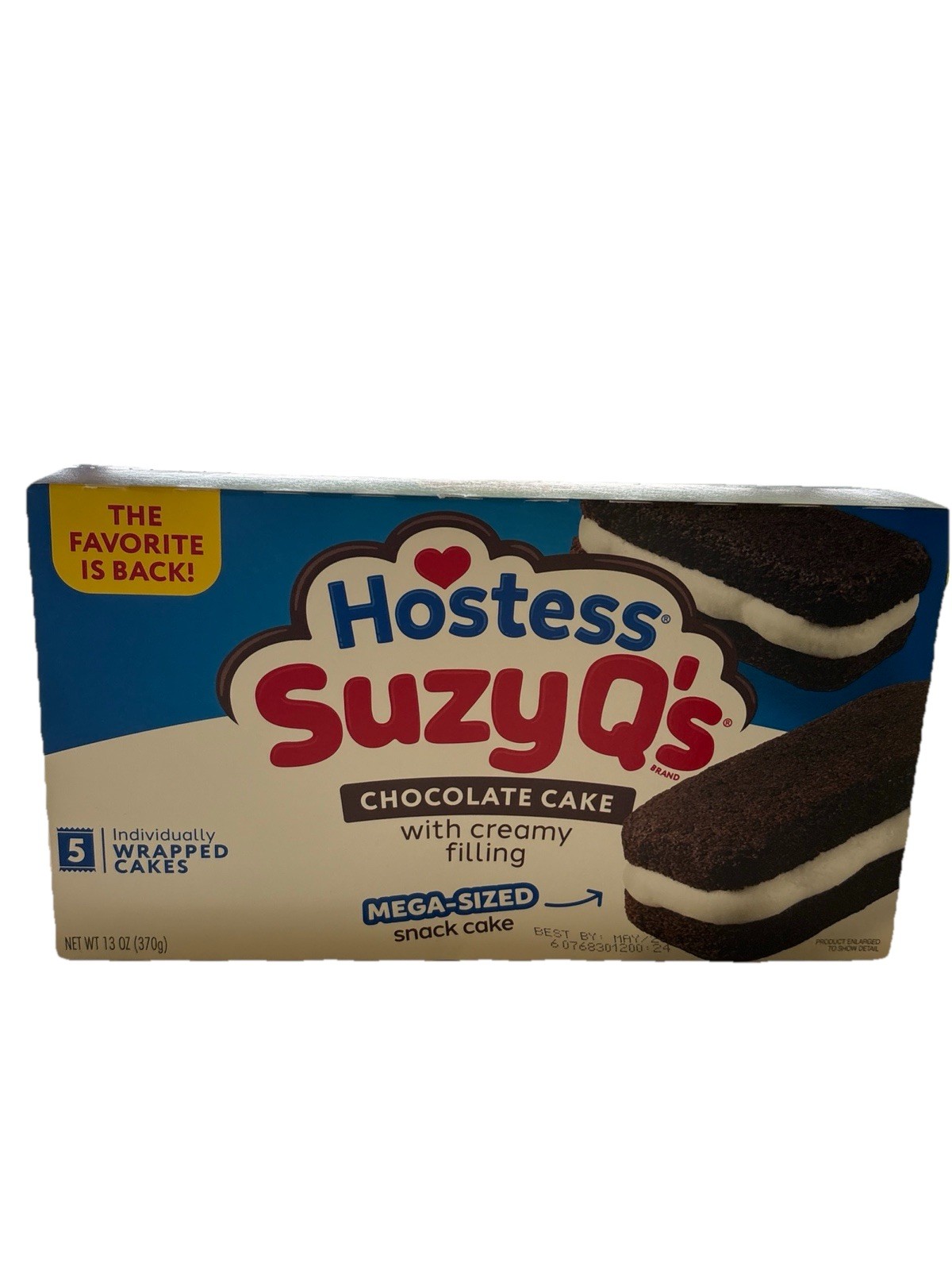 Hostess Suzy Q’s Chocolate Cakes with Creamy Filling – 6 boxes of 5 cakes