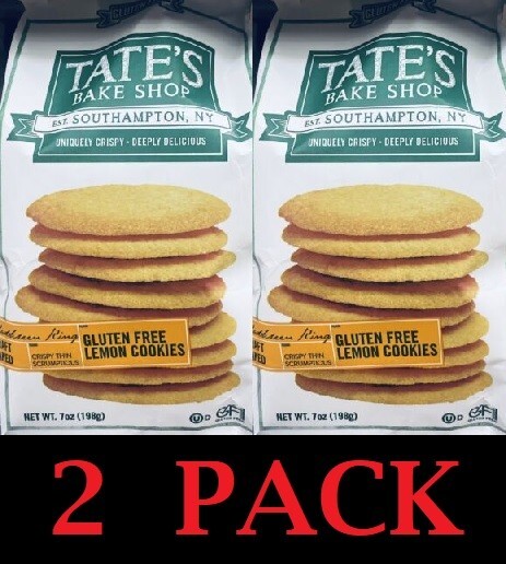 2x Tate’s Bake Shop GLUTEN FREE Lemon Cookies 7 oz Bag – 2 PACK