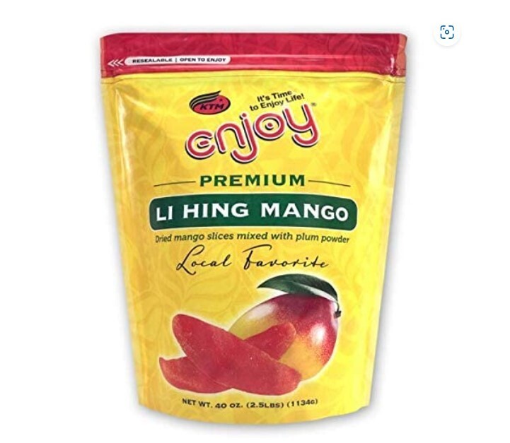 🥭40oz Premium LI HING MANGO with Plum Powder Dried Fruit Sliced Enjoy Hawaii