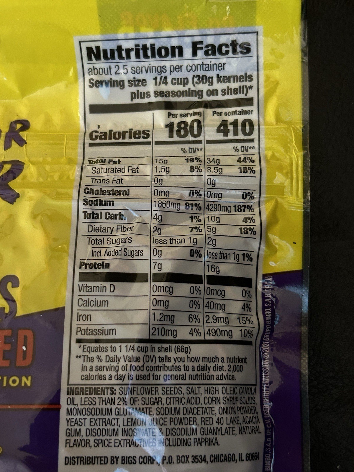 BIGS Takis Fuego Sunflower Seeds Hot Chili & Lime 12 Pack 5.35oz Bags
