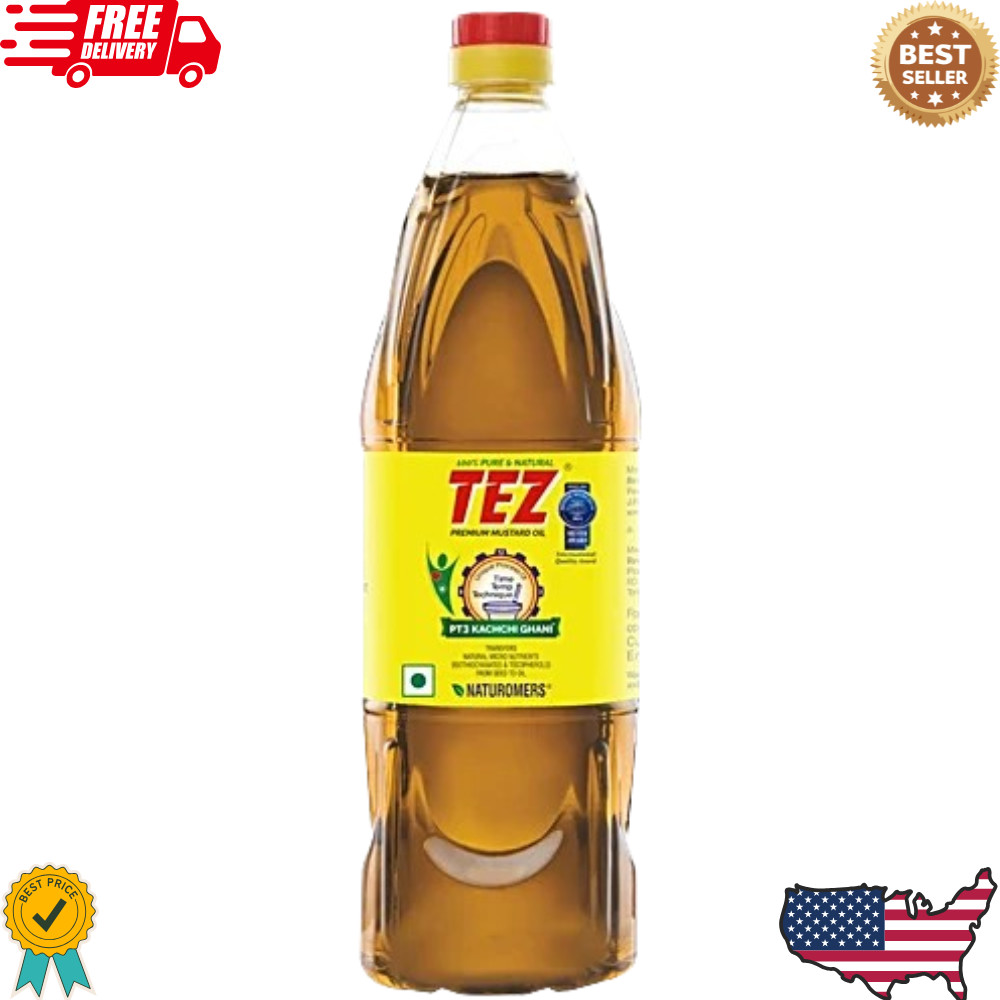 TEZ Premium Mustard Oil (Kachi Ghani) – 500 ml | 100% Pure & Natural