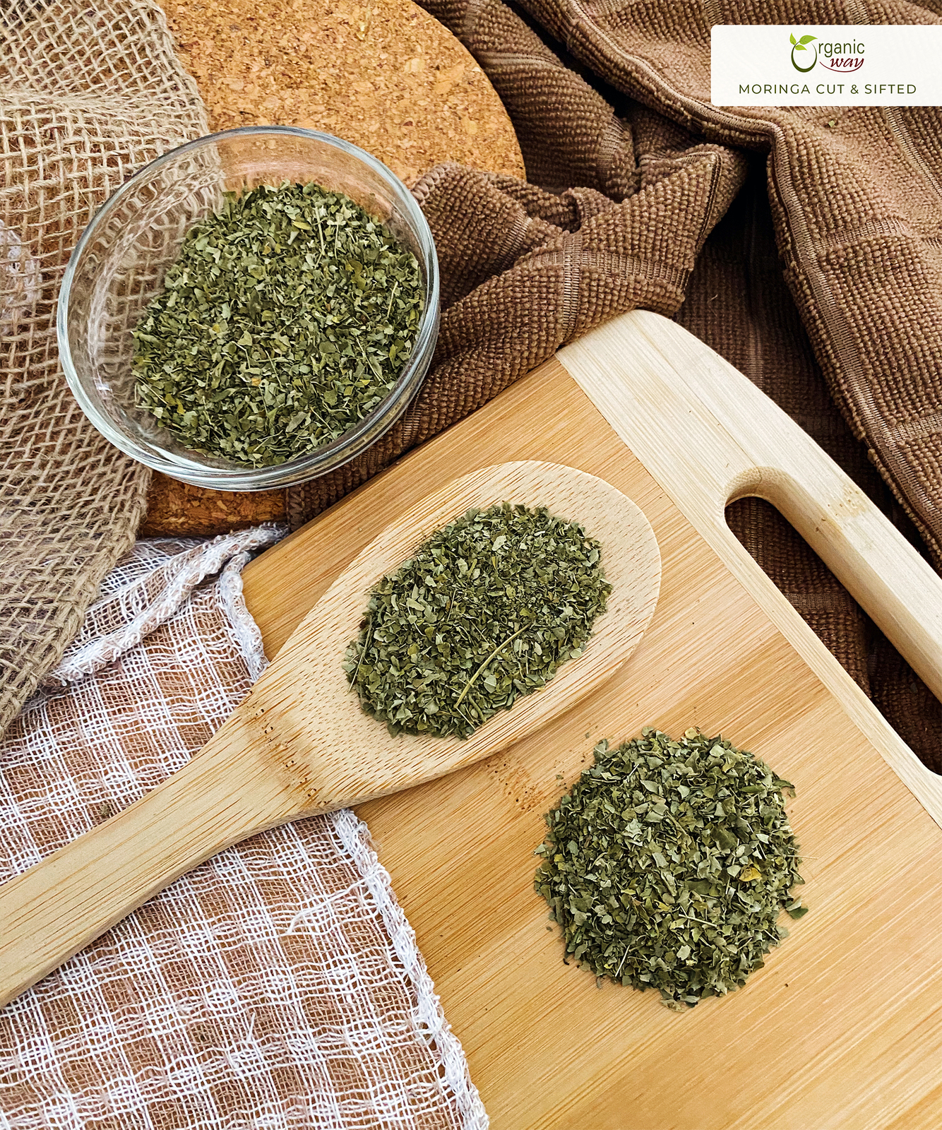 Organic Way Moringa/Drumstick Leaf Cut & Sifted – Kosher & USDA Certified