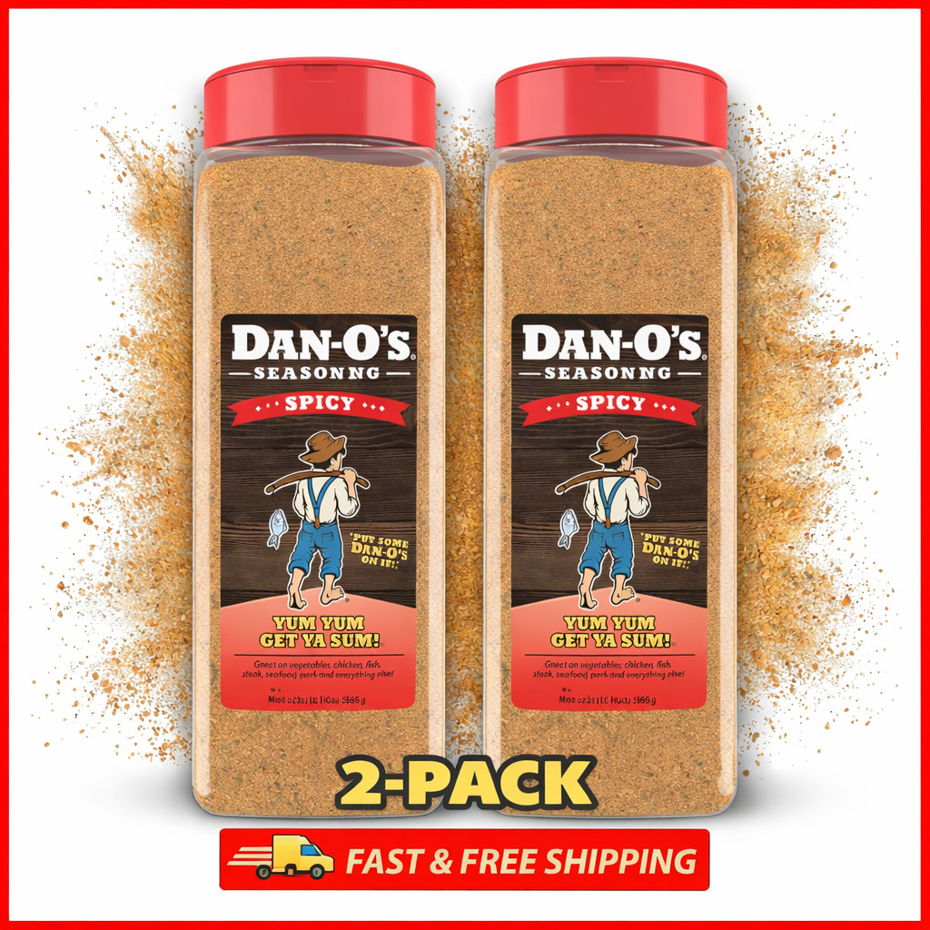 2-Pack Spicy Dan-O’s Original Seasoning Low Sodium No MSG (20 oz) Dry Rub