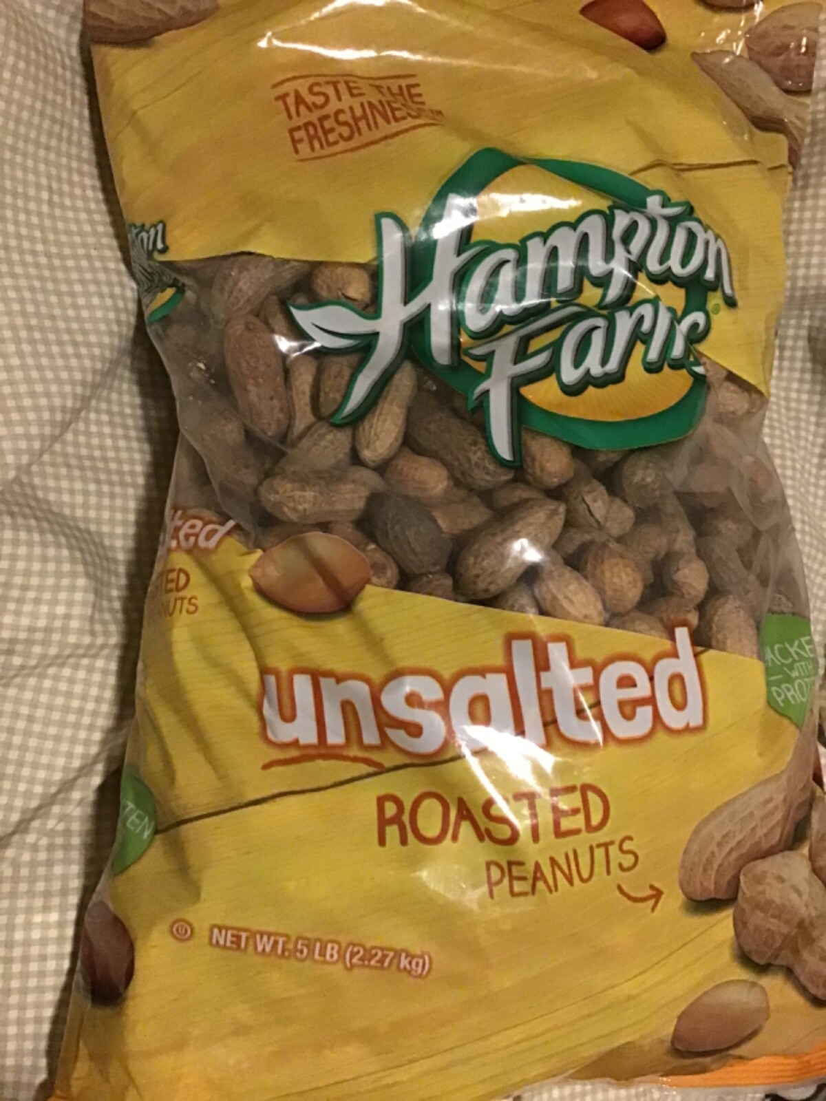 Hampton Farms (Unsalted) In-Shell Peanuts Unopened (5 Lbs.) – Pack of 1 – ONE