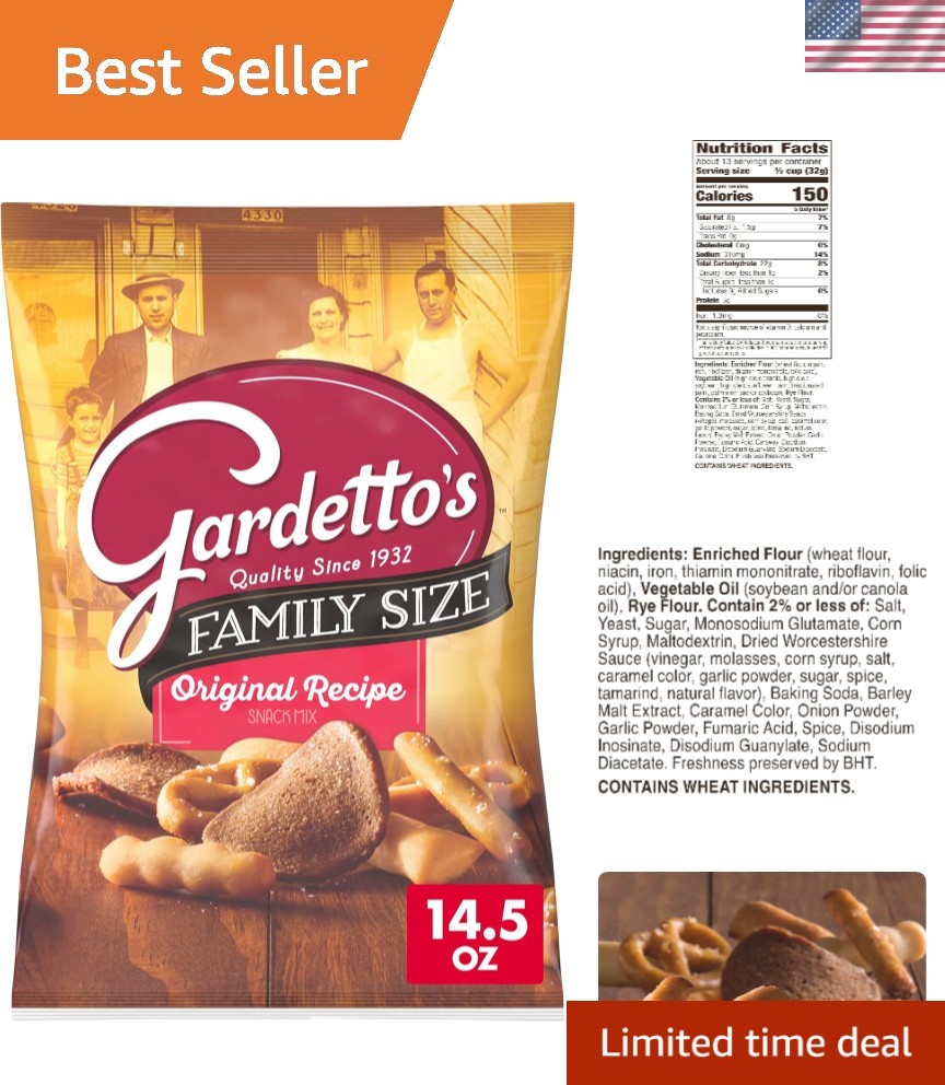 Family Size Recipe Snack Mix – Crunchy Breadsticks & Pretzels