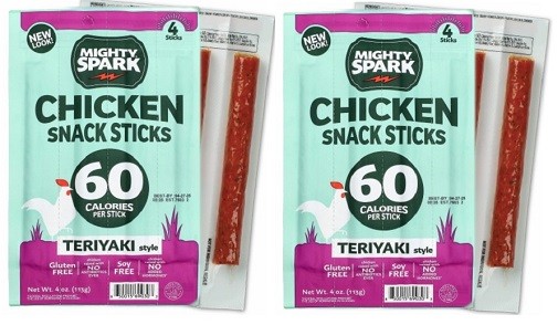 Mighty Sparks Chicken Snack Sticks Teriyaki 2 Pack