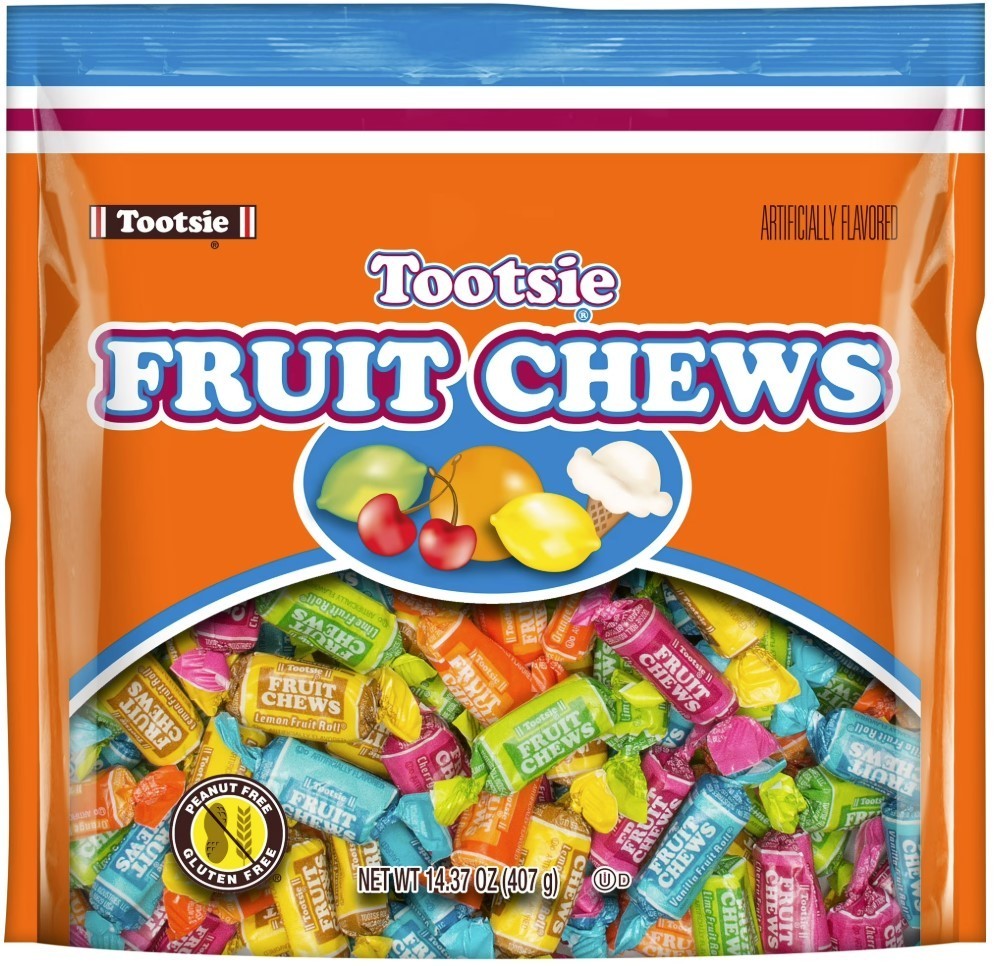 Tootsie Roll Fruit Chews, Assorted Fruit Flavors – 14.37 oz. Gluten-Free and Pea