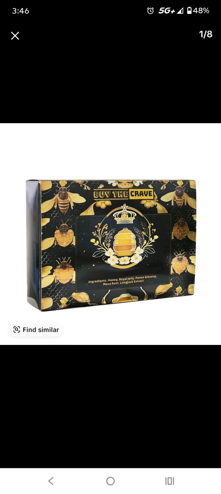BuyTheCrave Organic Honey Packs EnrichedNatural Bee Pollen From Ginseng Blossoms