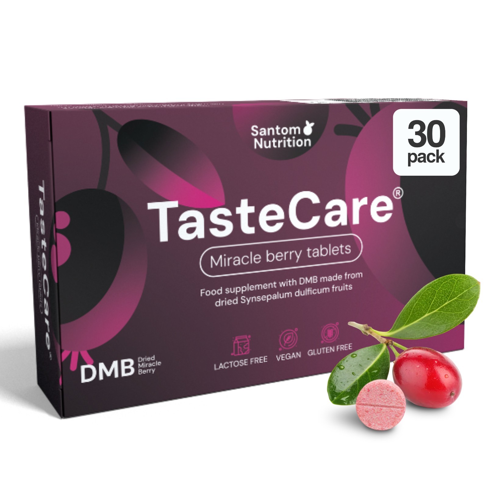 Miracle Berry Tablets 30-Pack | TasteCare® Natural Sweetness Enhancer | No Sugar