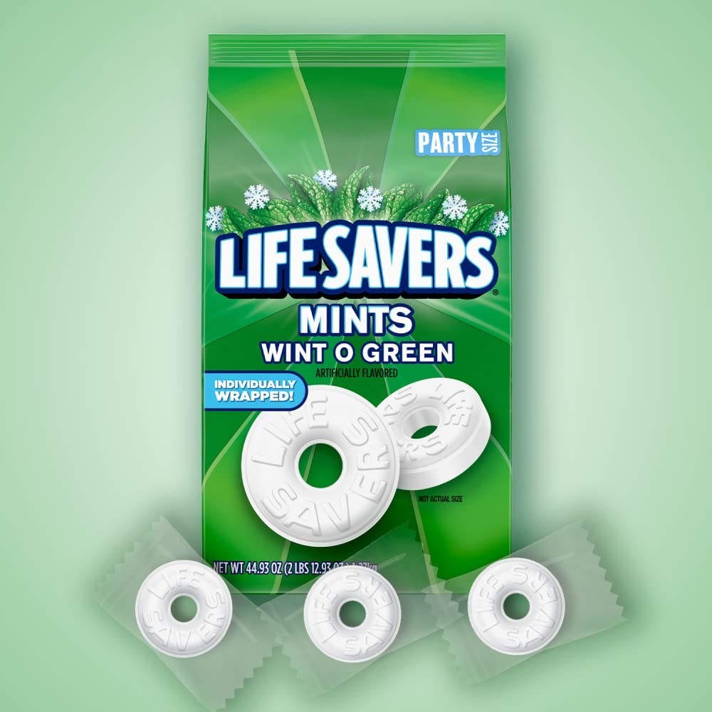 Life Savers Wint-O-Green Breath Mint Hard Candy, Party Size – 44.93 oz